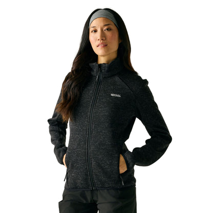 Black - Pack Shot - Regatta Womens-Ladies Newhill Full Zip Fleece Jacket