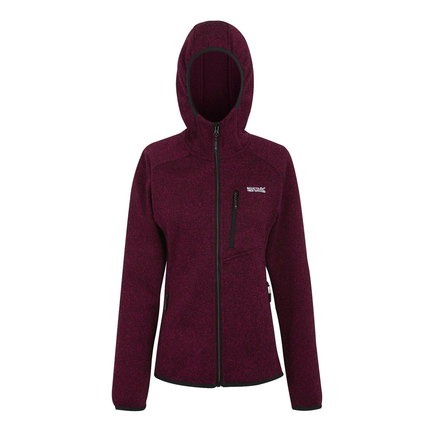 Dark Pimento - Front - Regatta Womens-Ladies Newhill Hooded Fleece Jacket
