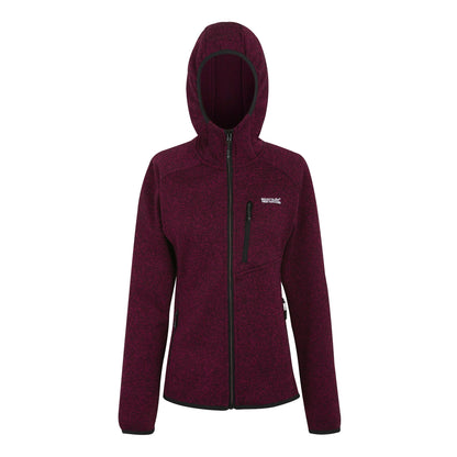 Dark Pimento - Front - Regatta Womens-Ladies Newhill Hooded Fleece Jacket