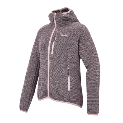 Powder Lilac - Side - Regatta Womens-Ladies Newhill Hooded Fleece Jacket