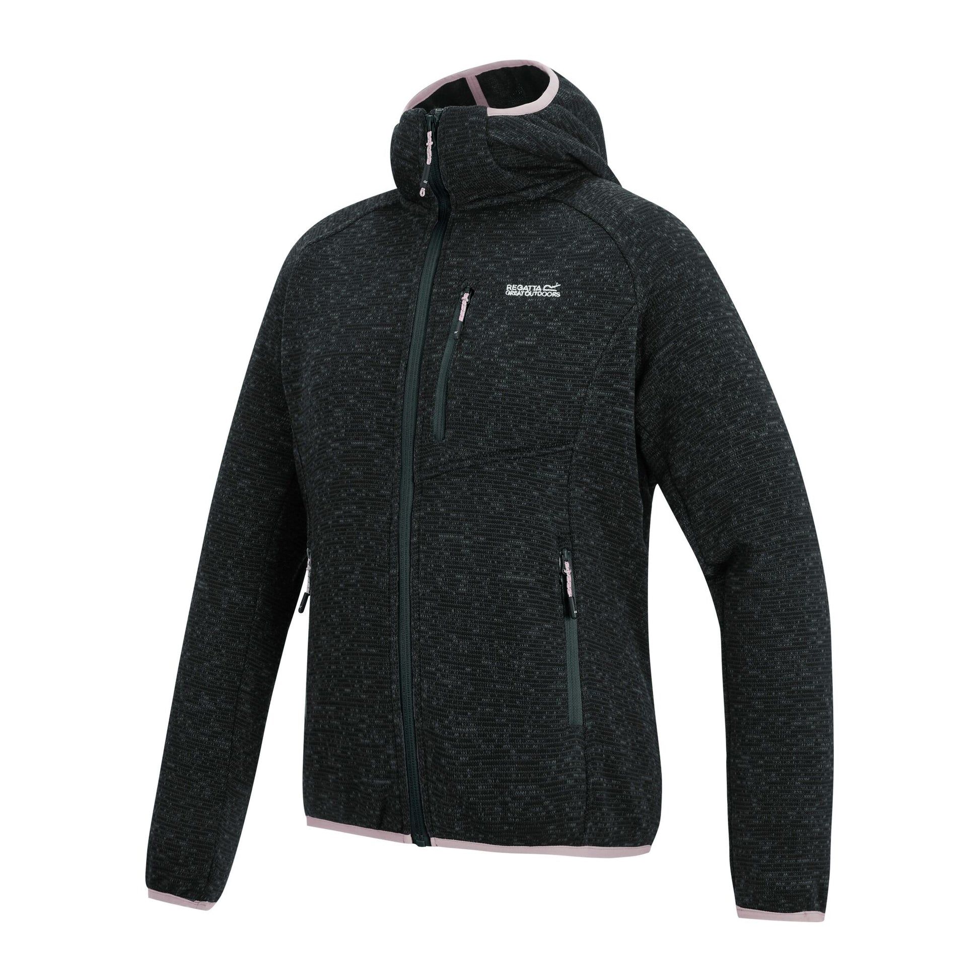 Dark Storm - Side - Regatta Womens-Ladies Newhill Hooded Fleece Jacket