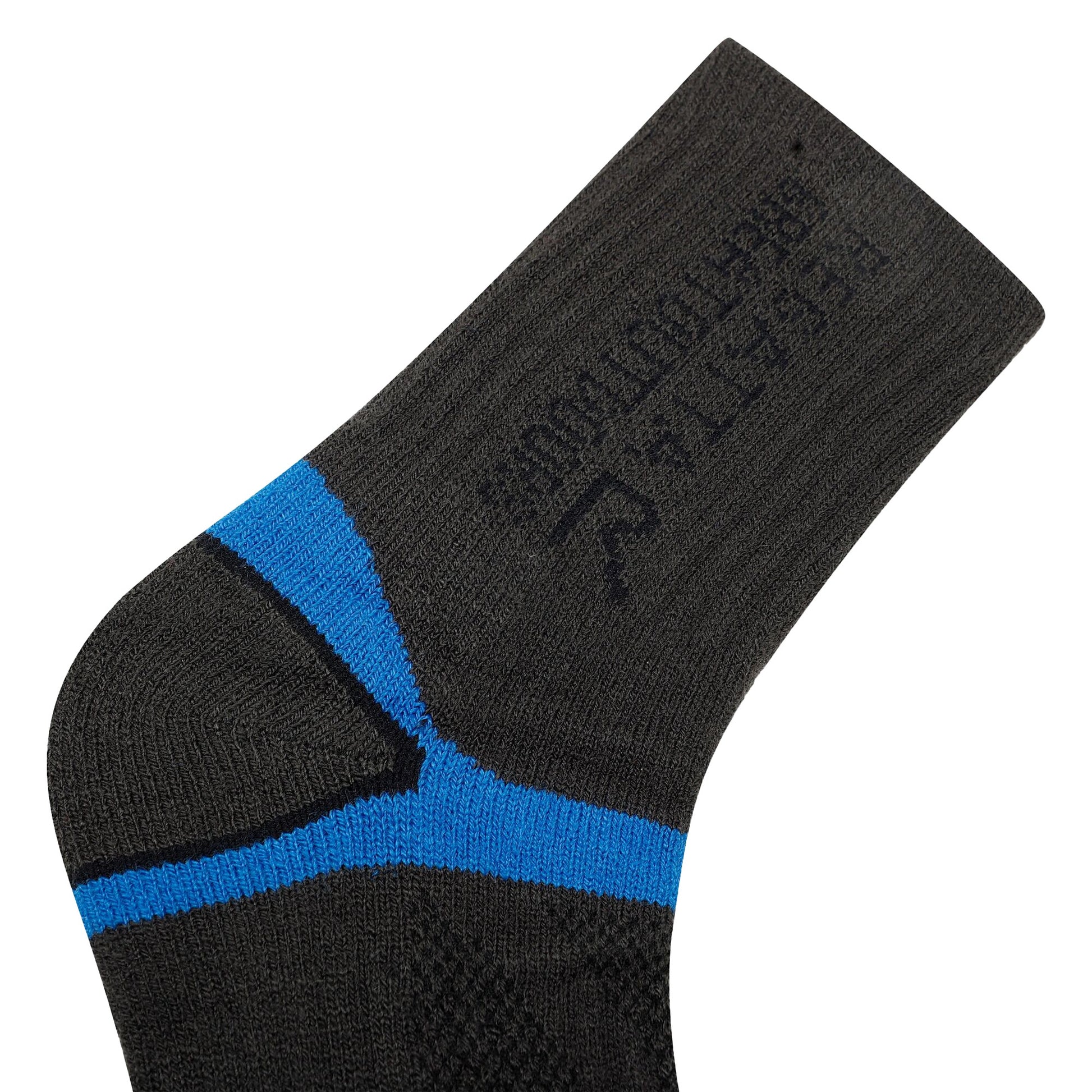 Dark Grey-Snorkel Blue - Back - Regatta Childrens-Kids Blister Protect II Crew Socks