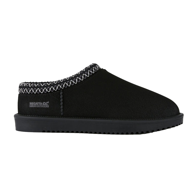 Black - Side - Regatta Womens-Ladies Risley Mules