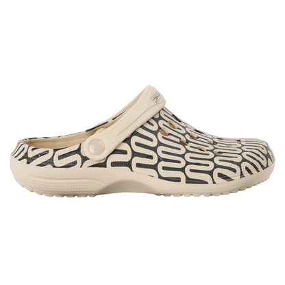 Monochrome - Side - Regatta Womens-Ladies Orla Kiely Spinning Flower Clogs