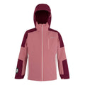 Dark Pimento-Dusty Rose-Lotus - Front - Regatta Girls Trekktain 3 in 1 Jacket