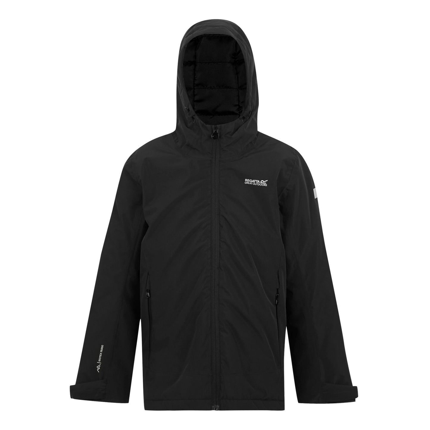 Black - Front - Regatta Childrens-Kids Frelton Waterproof Jacket