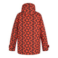 Red-Burnt Henna - Back - Regatta Womens-Ladies Orla Kiely Floral Mid Length Waterproof Jacket