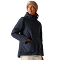 Navy-Black - Lifestyle - Regatta Womens-Ladies Melane Insulated Waterproof Jacket