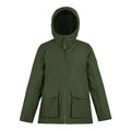 Dark Khaki-Black - Front - Regatta Womens-Ladies Melane Insulated Waterproof Jacket