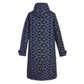 Blue-Dark Olive - Back - Regatta Womens-Ladies Orla Kiely Floral Long Length Waterproof Jacket