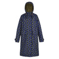 Blue-Dark Olive - Front - Regatta Womens-Ladies Orla Kiely Floral Long Length Waterproof Jacket