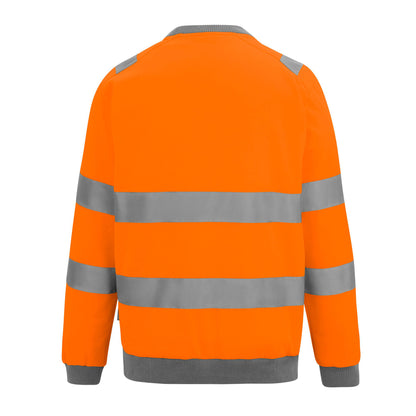 Orange - Back - Regatta Professional Mens Pro Contract Hi-Vis Crew Neck Sweatshirt