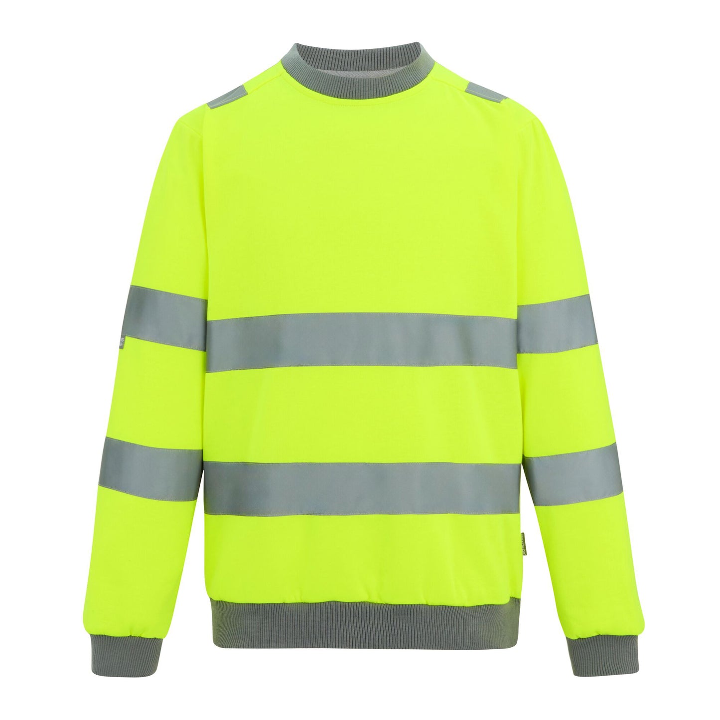 Yellow - Front - Regatta Professional Mens Pro Contract Hi-Vis Crew Neck Sweatshirt