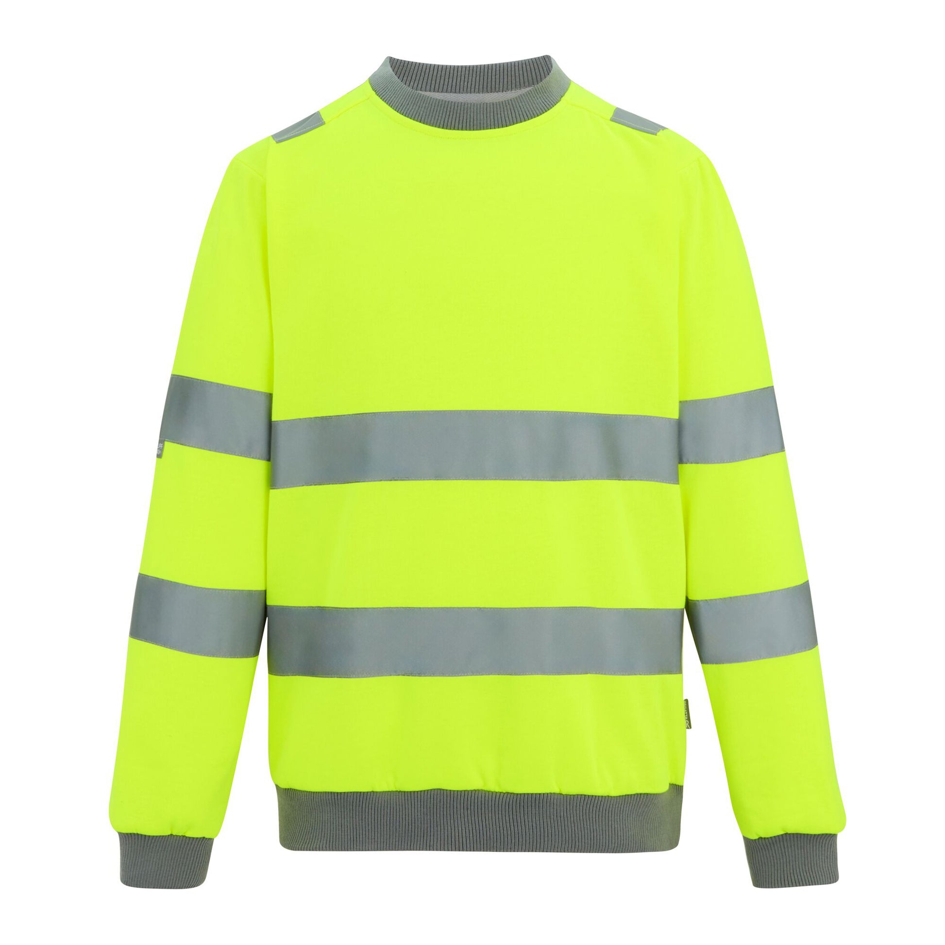 Yellow - Front - Regatta Professional Mens Pro Contract Hi-Vis Crew Neck Sweatshirt