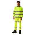 Yellow - Pack Shot - Regatta Professional Mens Pro Contract Hi-Vis Crew Neck Sweatshirt