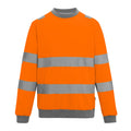 Orange - Front - Regatta Professional Mens Pro Contract Hi-Vis Crew Neck Sweatshirt