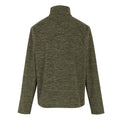 Oil Green - Back - Regatta Mens Thompson Marl Half Zip Fleece Jacket