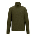 Olive Night - Front - Regatta Mens Thompson Marl Half Zip Fleece Jacket