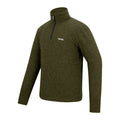 Olive Night - Side - Regatta Mens Thompson Marl Half Zip Fleece Jacket