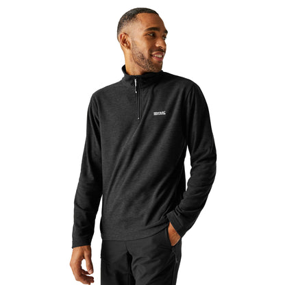 Ash - Lifestyle - Regatta Mens Thompson Marl Half Zip Fleece Jacket