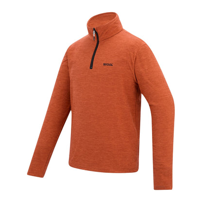 Rusty Orange - Side - Regatta Mens Thompson Marl Half Zip Fleece Jacket