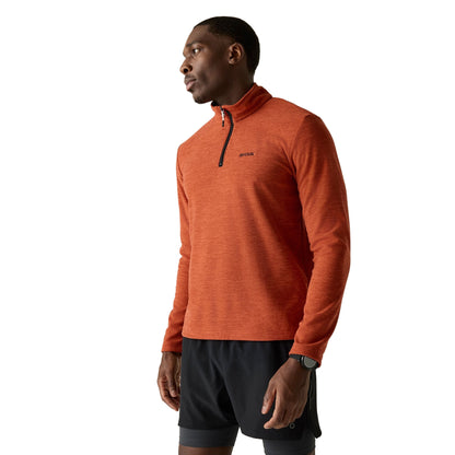 Rusty Orange - Lifestyle - Regatta Mens Thompson Marl Half Zip Fleece Jacket