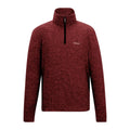 Dark Maroon - Front - Regatta Mens Thompson Marl Half Zip Fleece Jacket