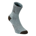 Spruce Green-Grey Mist - Front - Regatta Womens-Ladies Bamboo Crew Socks