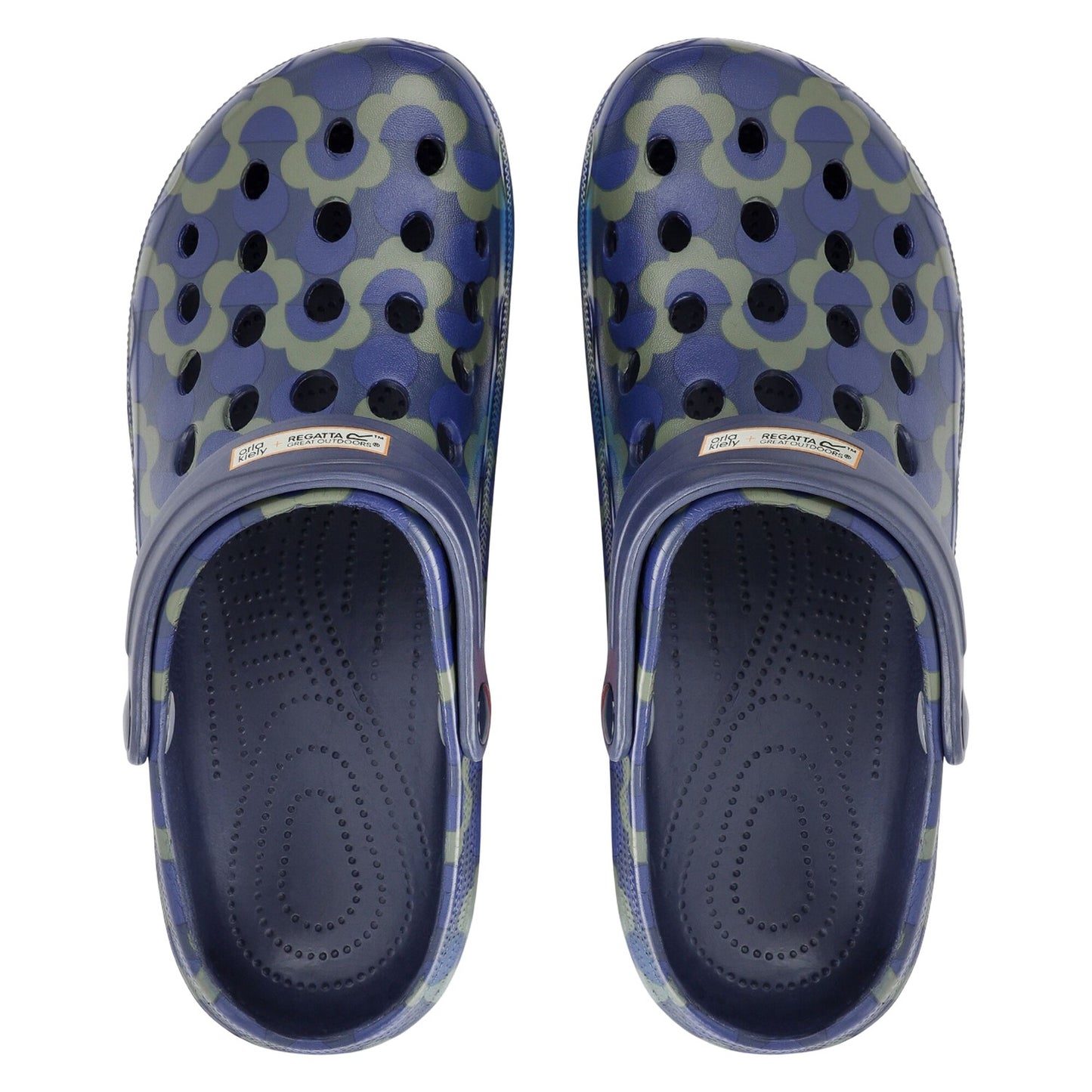 Blue - Close up - Regatta Womens-Ladies Orla Kiely Flower Clogs
