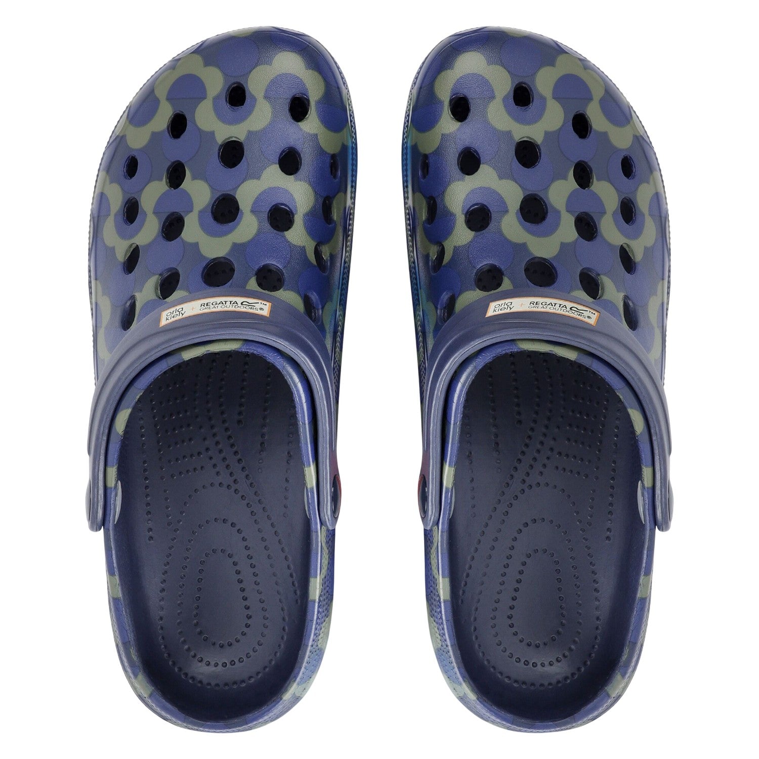 Blue - Close up - Regatta Womens-Ladies Orla Kiely Flower Clogs