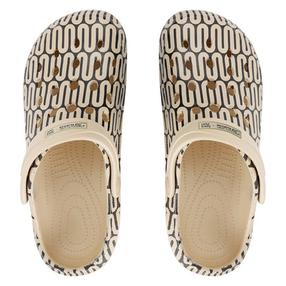 Monochrome - Pack Shot - Regatta Womens-Ladies Orla Kiely Wiggle Clogs
