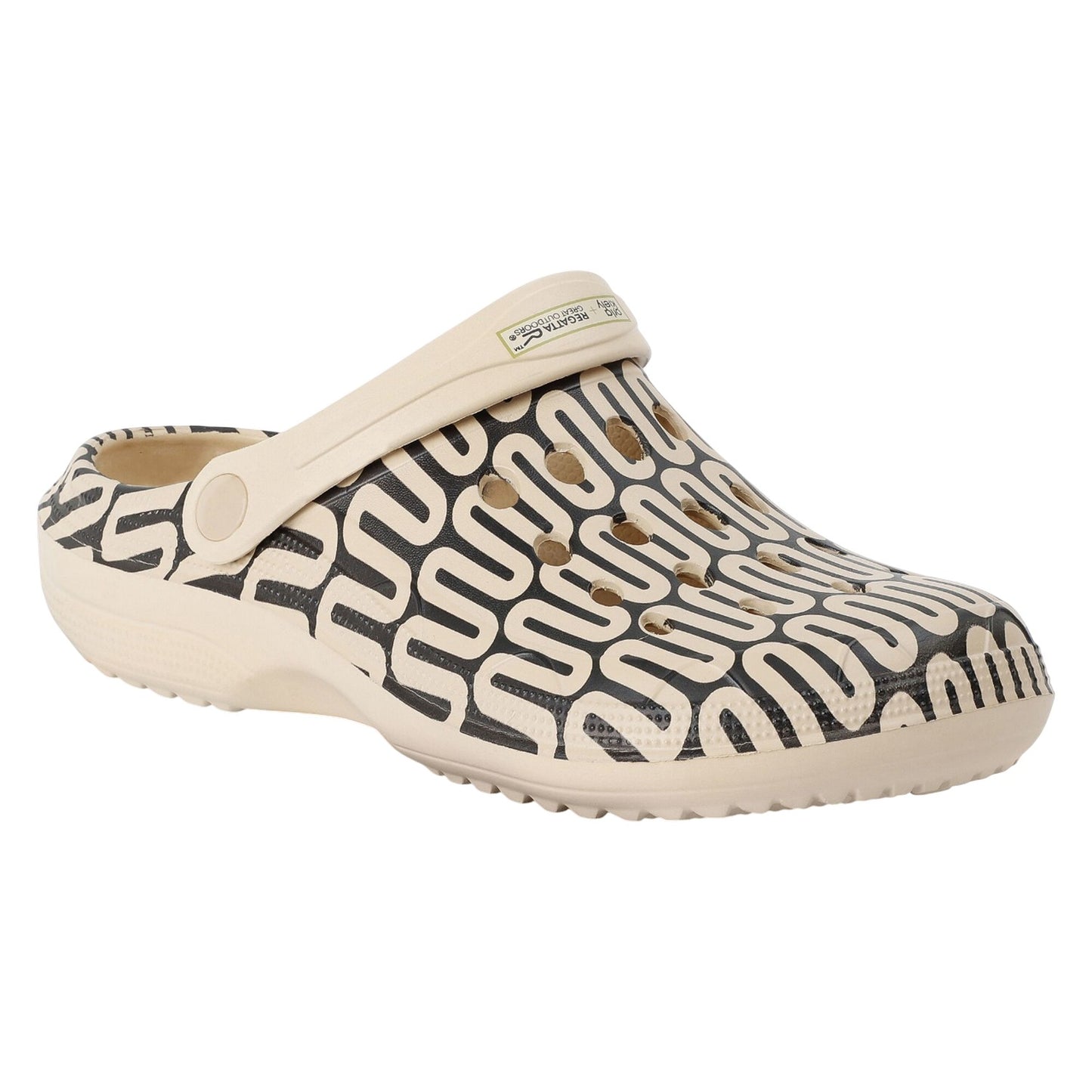 Monochrome - Front - Regatta Womens-Ladies Orla Kiely Wiggle Clogs