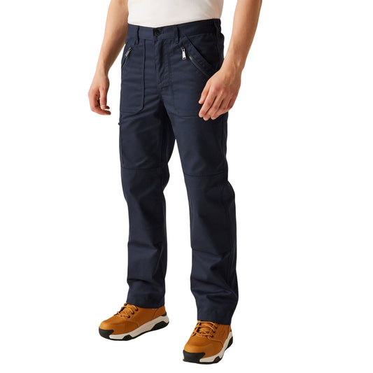 Navy - Front - Regatta Mens Pro Action Stretch Trousers