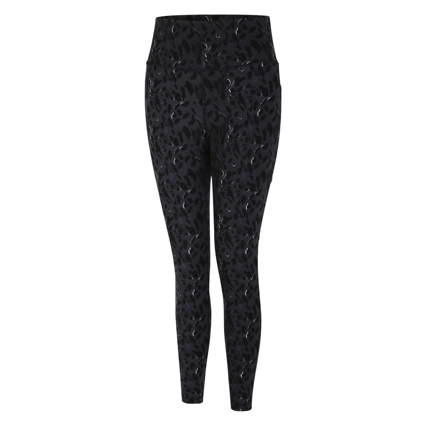 Black - Side - Dare 2B Womens-Ladies Influential Dash Print Gym Leggings