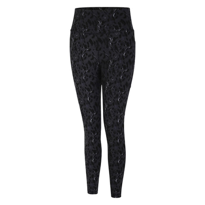 Black - Side - Dare 2B Womens-Ladies Influential Dash Print Gym Leggings
