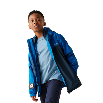 Moonlight Denim-Snorkel Blue - Pack Shot - Regatta Boys Trekktain 3 in 1 Jacket