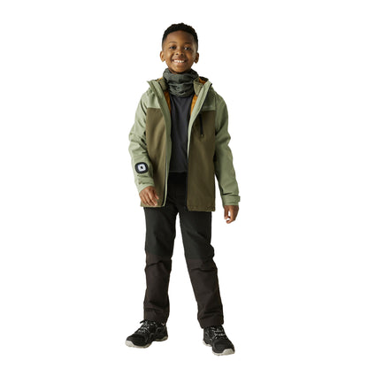 Olive Night-Olive Green-Olive - Pack Shot - Regatta Boys Trekktain 3 in 1 Jacket