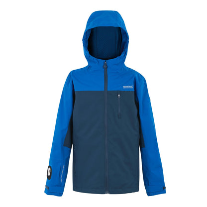 Moonlight Denim-Snorkel Blue - Front - Regatta Boys Trekktain 3 in 1 Jacket