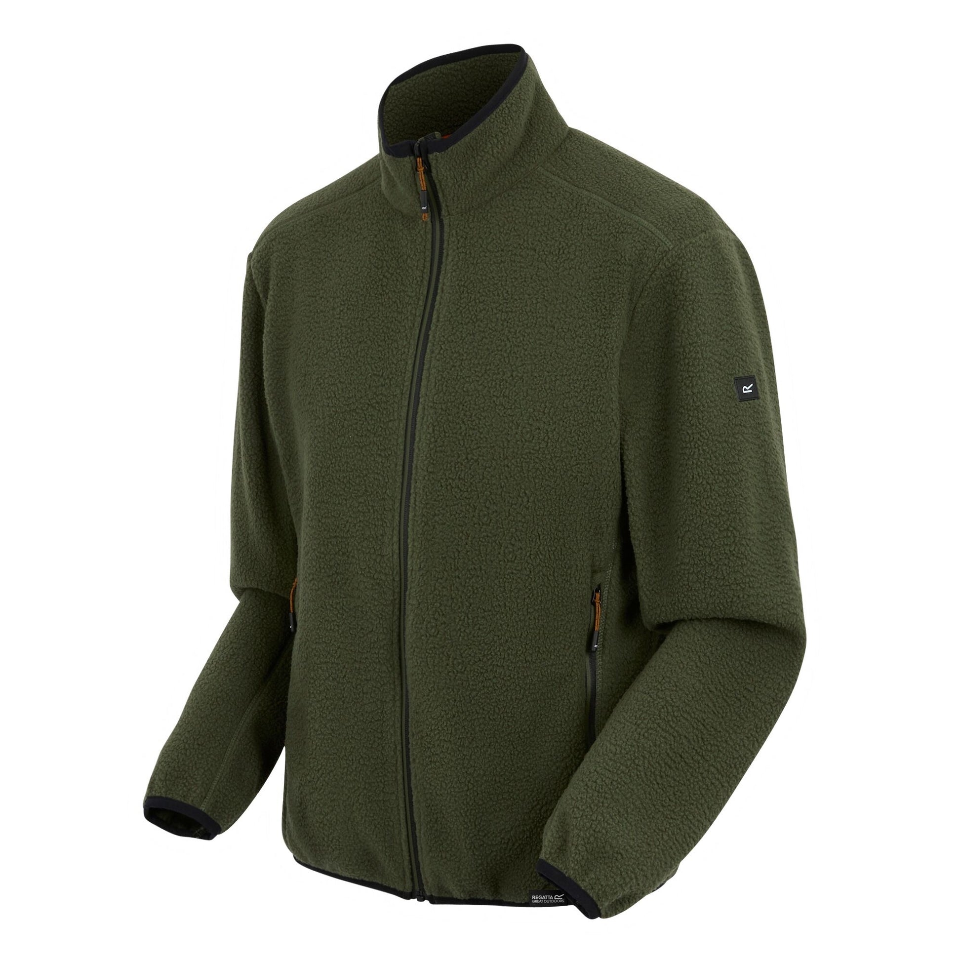 Olive Night - Side - Regatta Mens Elnut Full Zip Fleece Jacket