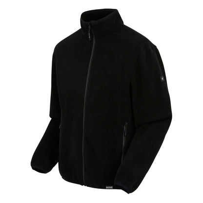 Black - Side - Regatta Mens Elnut Full Zip Fleece Jacket