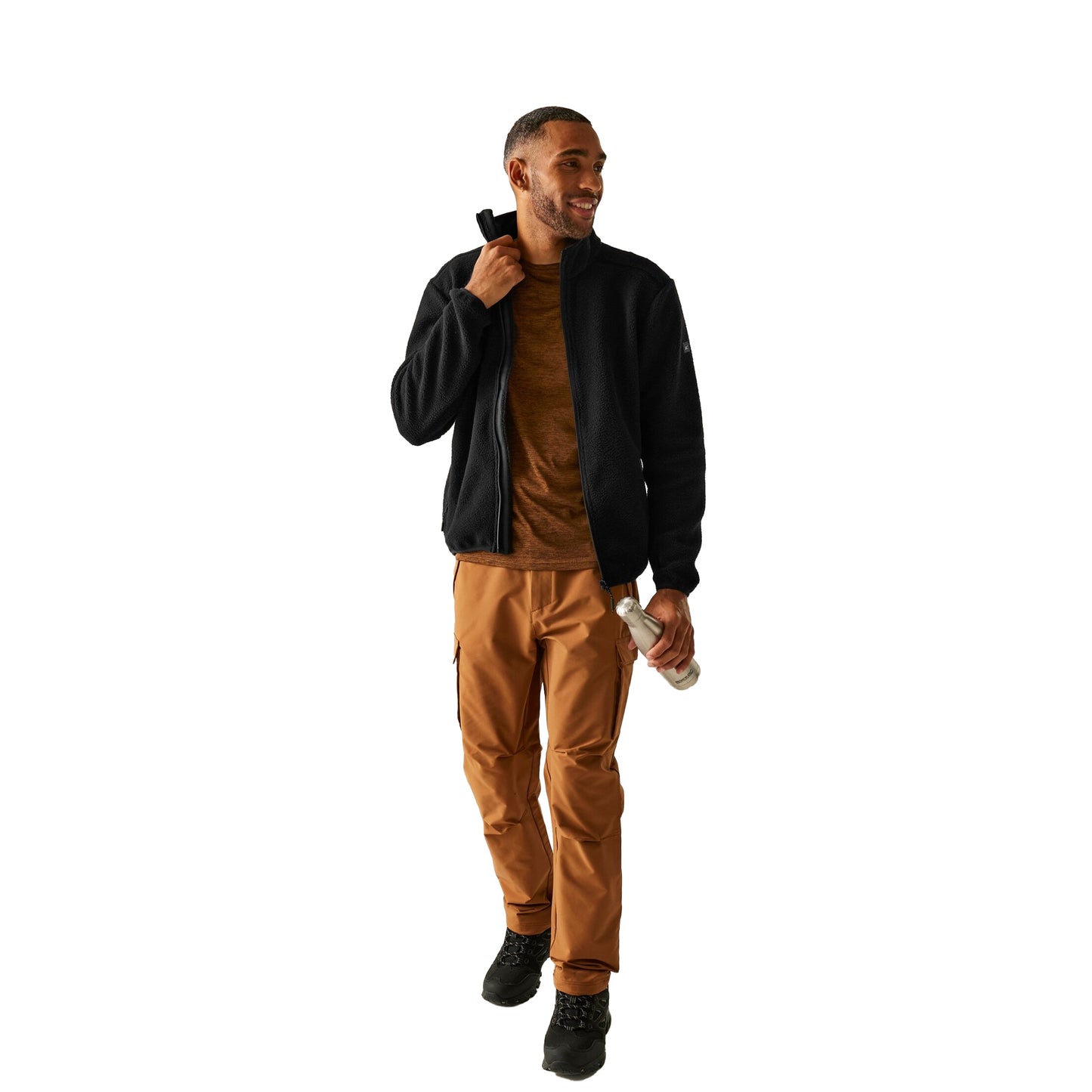 Black - Lifestyle - Regatta Mens Elnut Full Zip Fleece Jacket