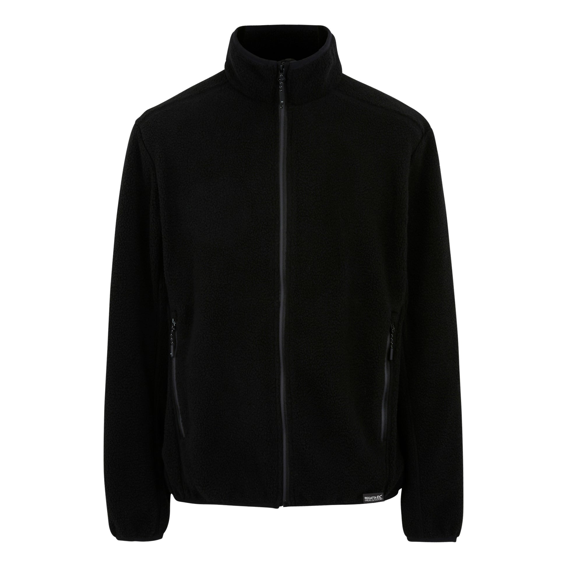 Black - Front - Regatta Mens Elnut Full Zip Fleece Jacket