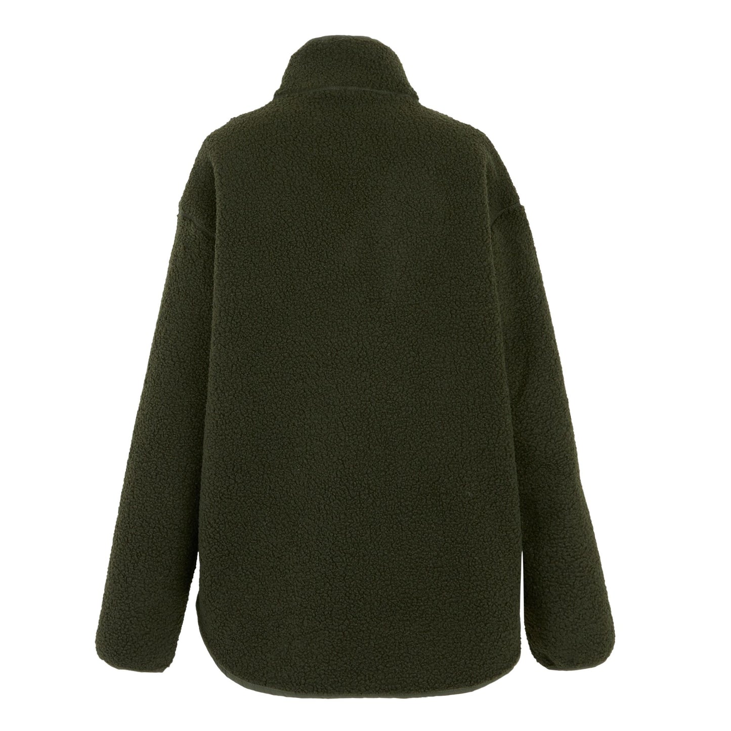 Dark Khaki - Back - Regatta Womens-Ladies Frankie Borg Quarter Zip Fleece Top