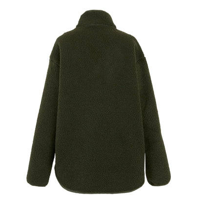 Dark Khaki - Back - Regatta Womens-Ladies Frankie Borg Quarter Zip Fleece Top