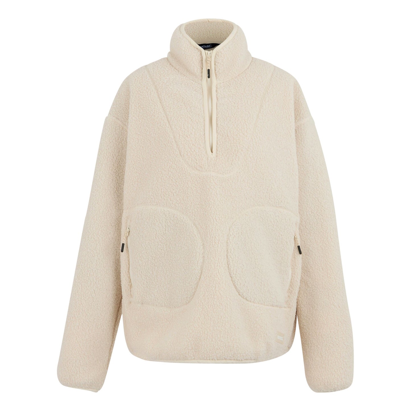 Light Vanilla - Front - Regatta Womens-Ladies Frankie Borg Quarter Zip Fleece Top