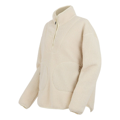 Light Vanilla - Side - Regatta Womens-Ladies Frankie Borg Quarter Zip Fleece Top