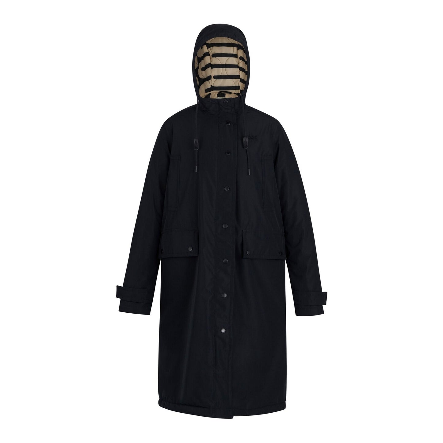 Black - Front - Regatta Womens-Ladies Orla Kiely Wiggle Long Length Waterproof Jacket