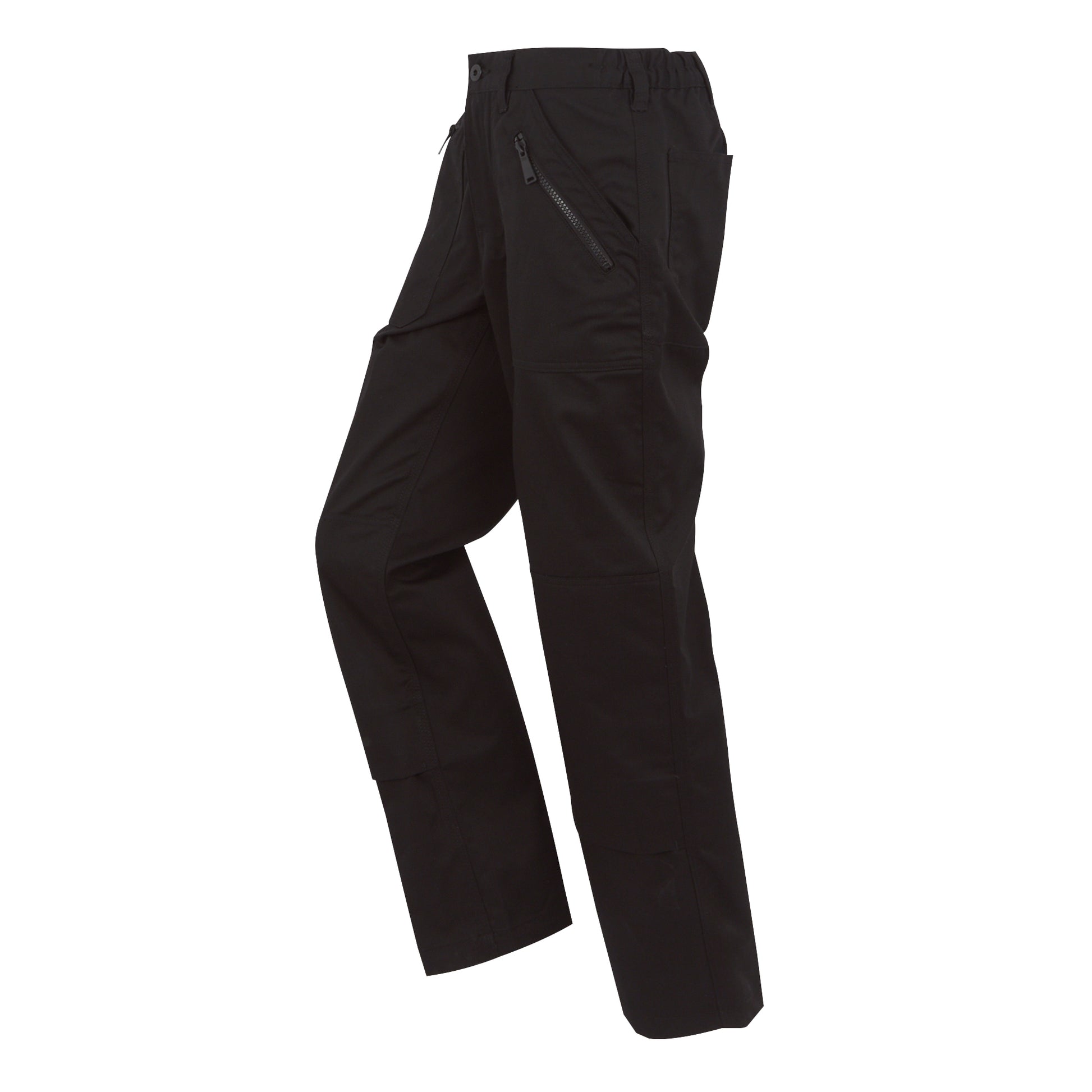 Black - Side - Regatta Professional Womens-Ladies Pro Action Stretch Trousers