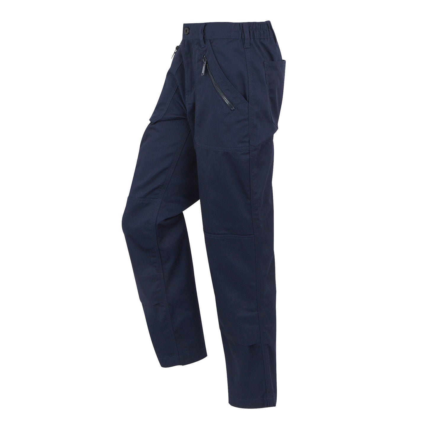 Navy - Side - Regatta Professional Womens-Ladies Pro Action Stretch Trousers