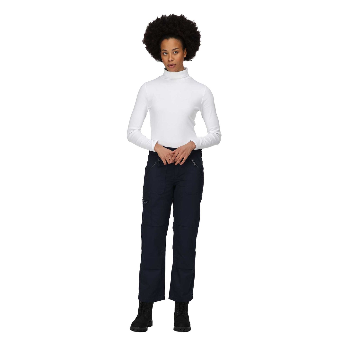 Navy - Lifestyle - Regatta Professional Womens-Ladies Pro Action Stretch Trousers